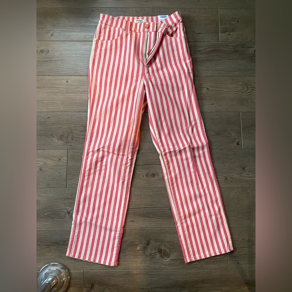 Wrangler Denim - Red & Cream stripped Wrangler jeans